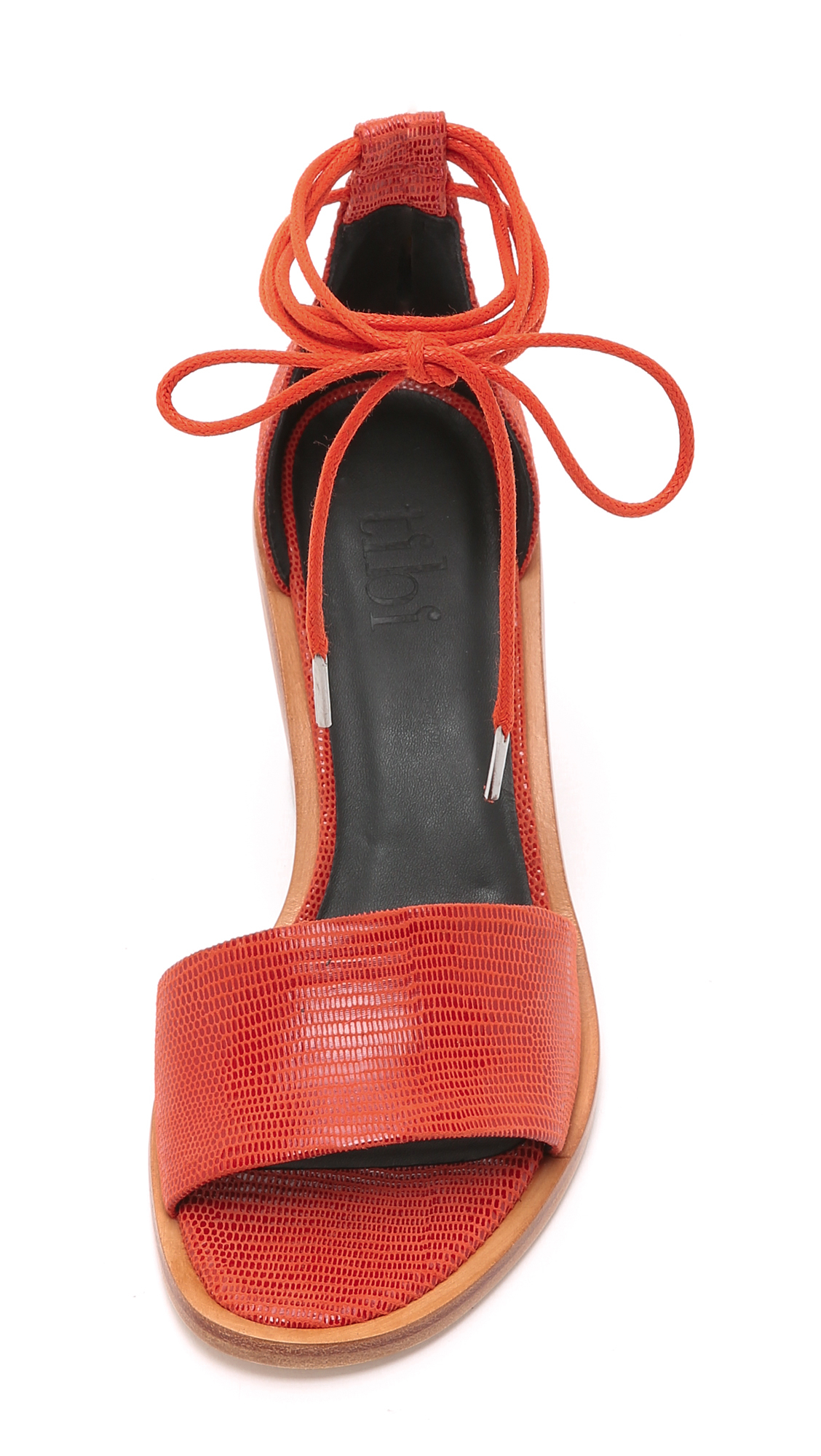 Lyst Tibi Clark Ankle Wrap Sandals  Burnt Orange  in Orange 