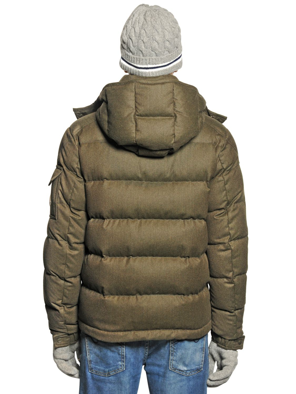 Lyst Moncler Montgenevre Light Flannel Down Jacket in Green for Men