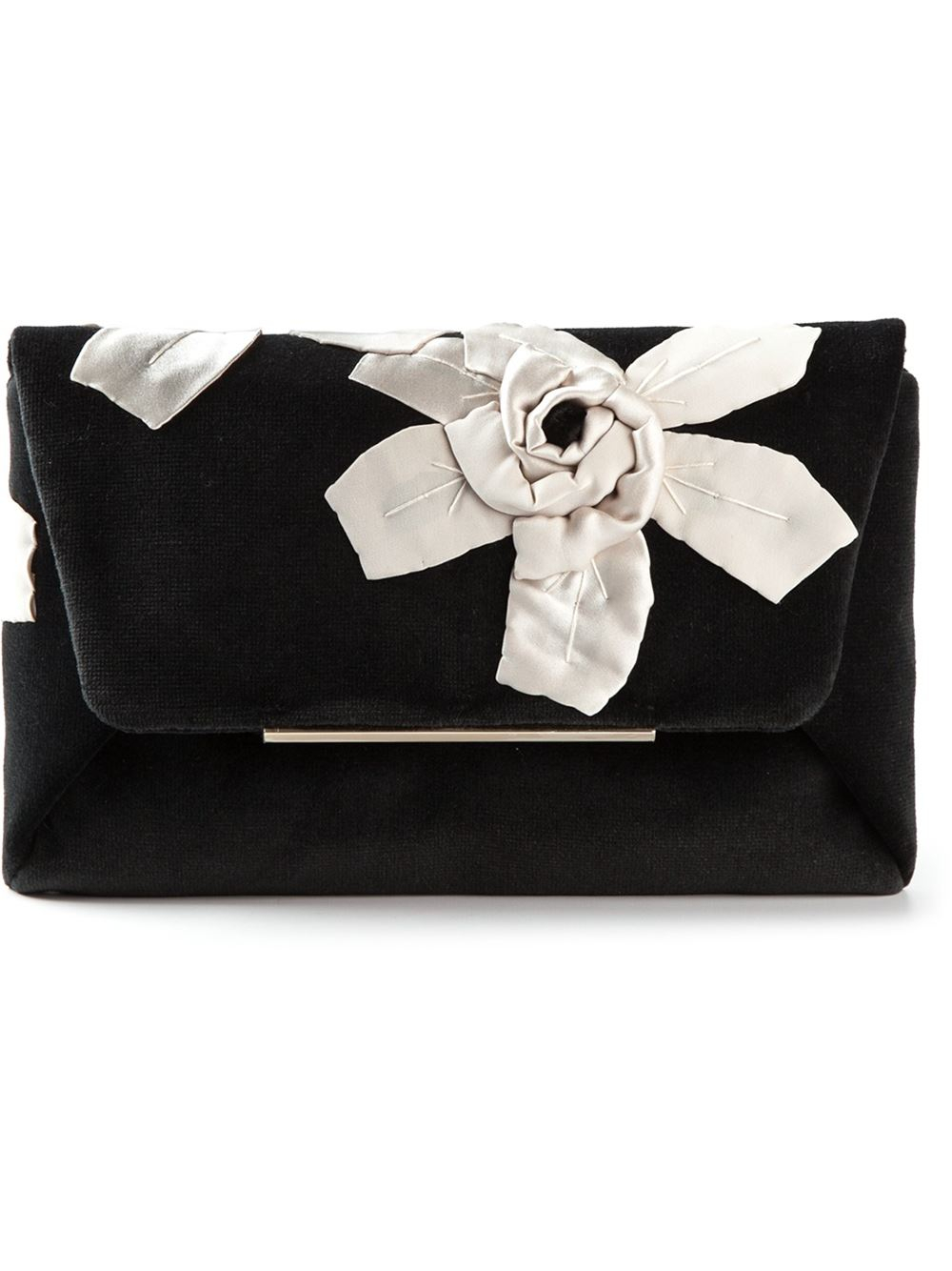 black floral clutch