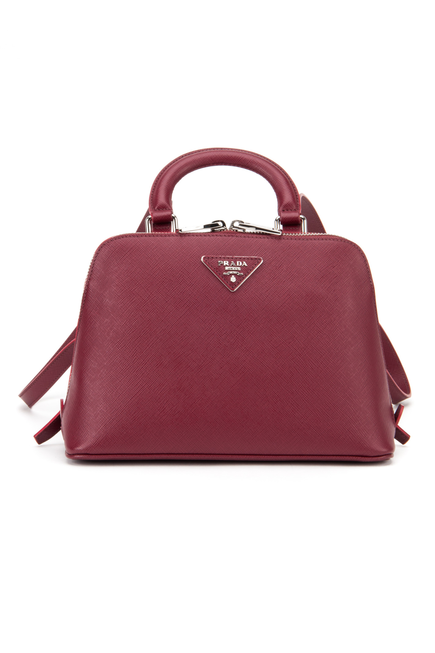 Prada Lux Saffiano Bag in Red (CERISE R) | Lyst  