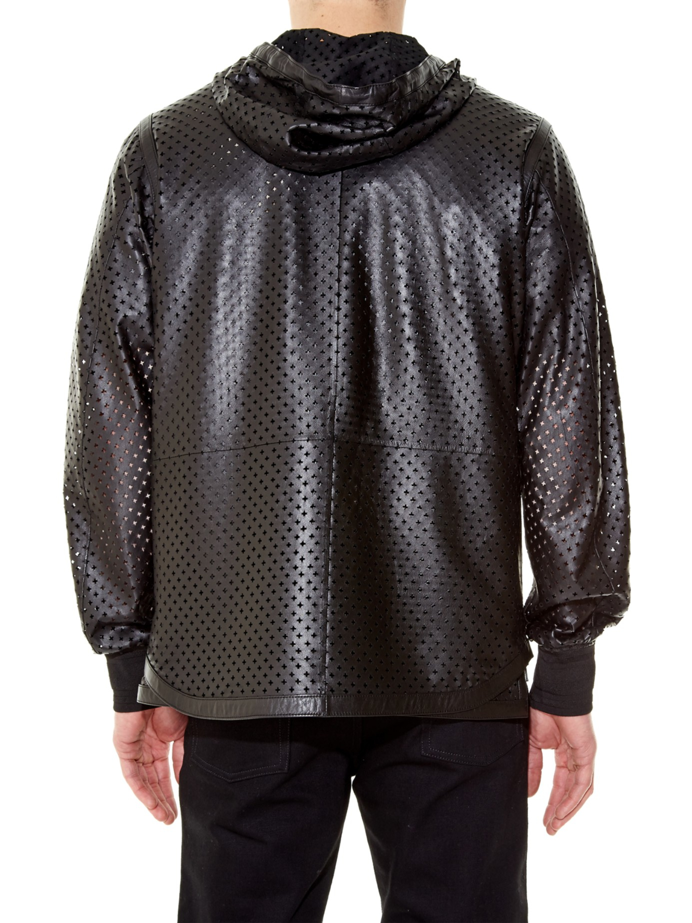 Givenchy Laser Cut Leather Jacket In Black For Men Lyst Gallery
