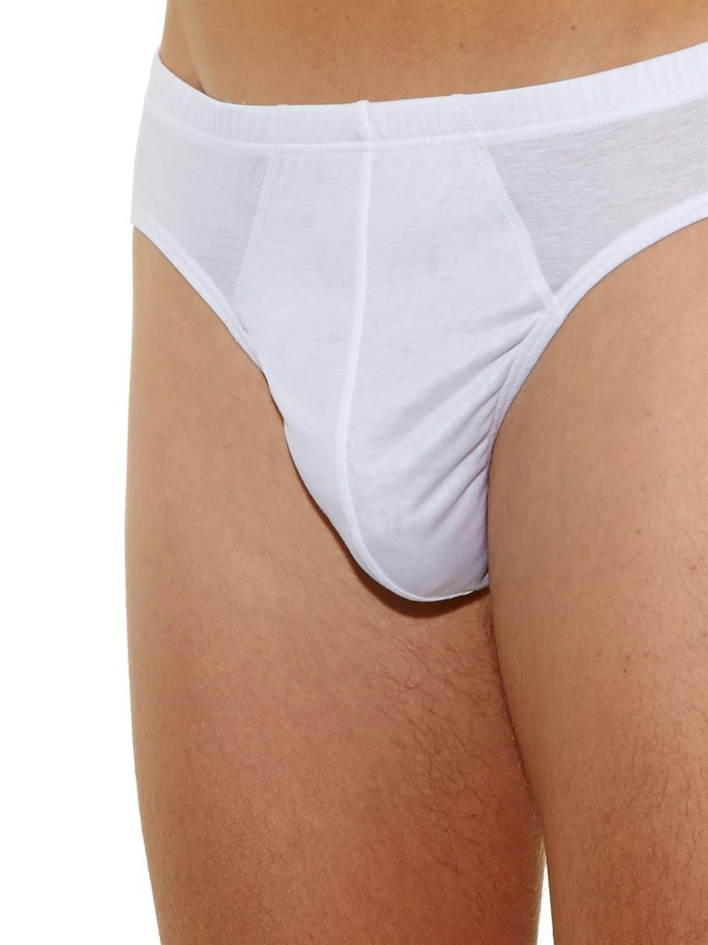 Hanro Cotton Sporty Briefs In White For Men Lyst 8166