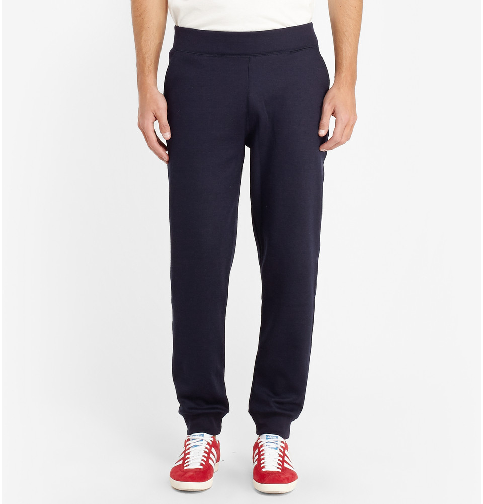Lyst - A.P.C. Tapered Jersey Sweatpants in Blue for Men