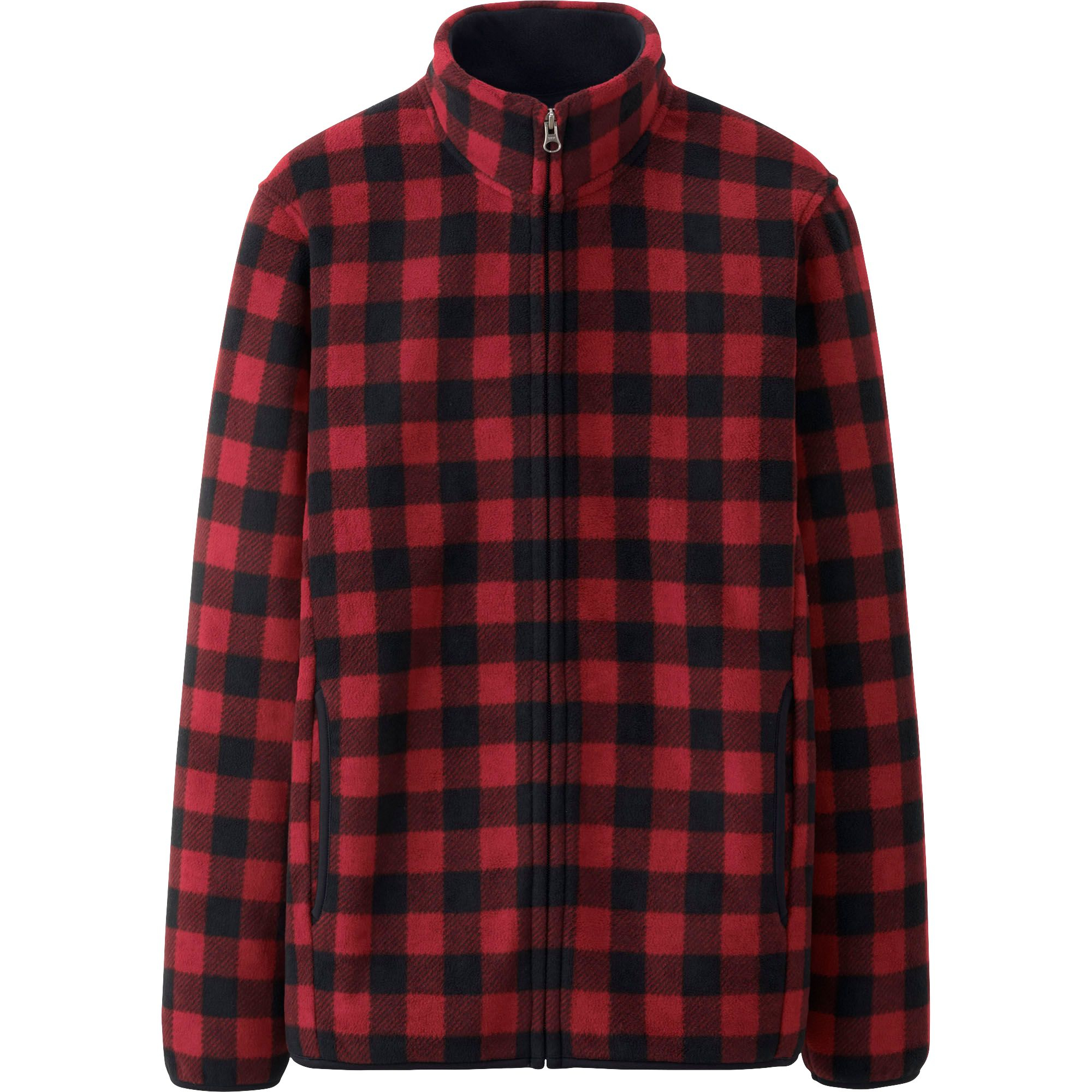 Uniqlo Printed Fleece Fullzip Long Sleeve Jacket in Red for Men Lyst