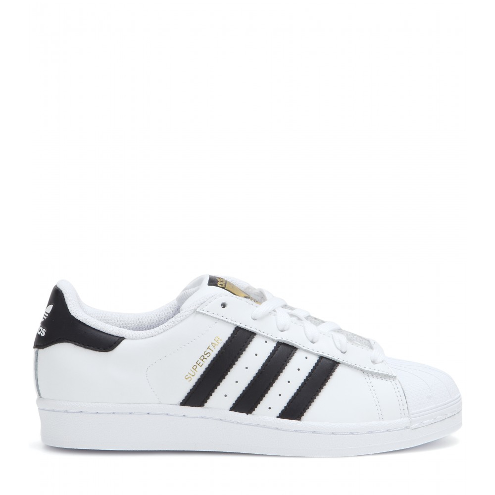 Adidas Superstar Leather Sneakers in White | Lyst