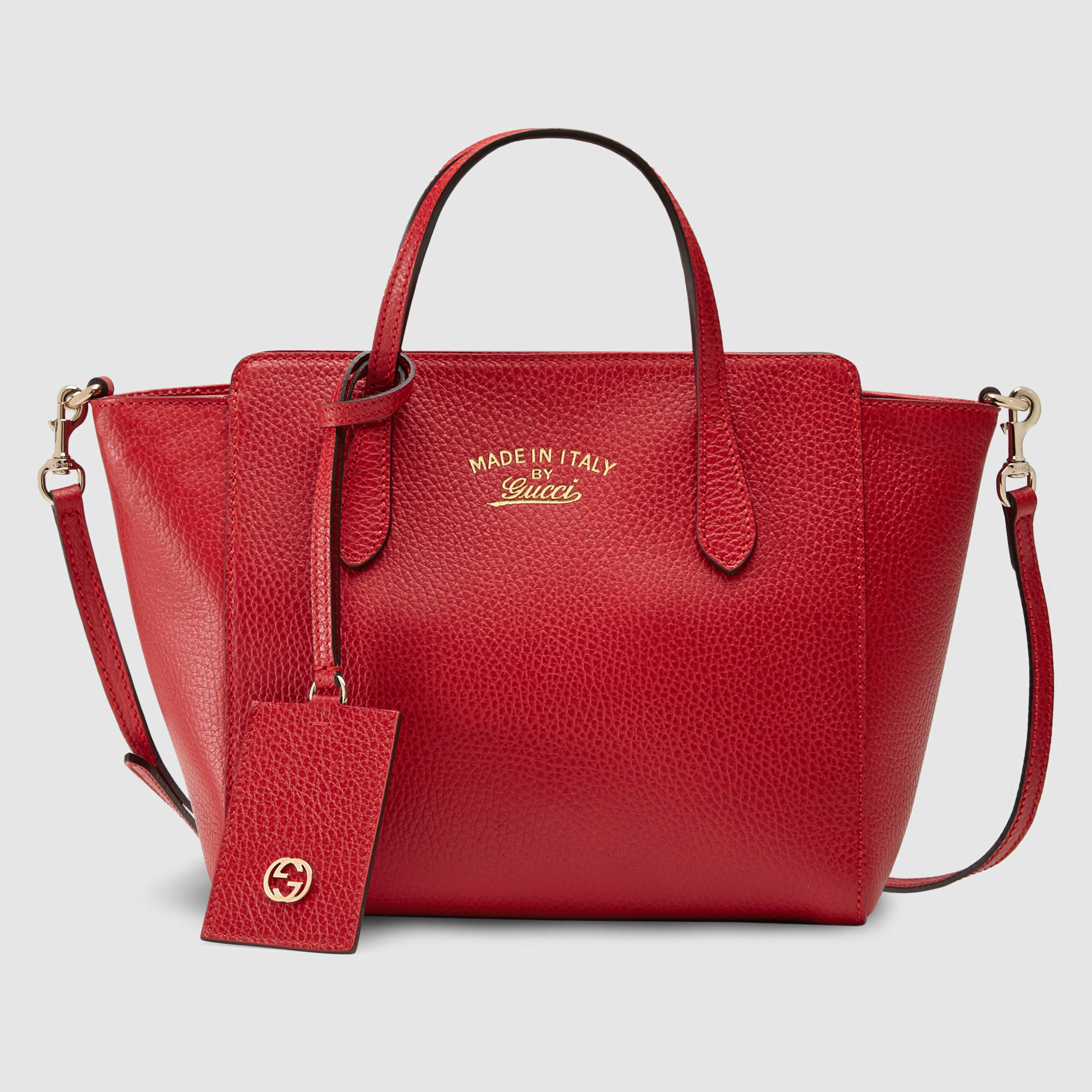Gucci Swing Leather Mini Bag in Red (red leather) | Lyst