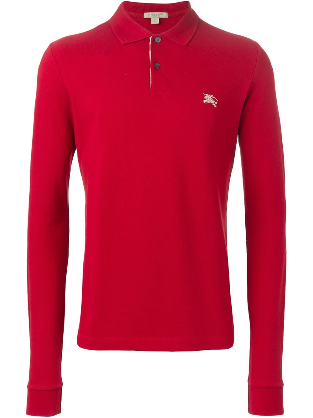 mens burberry long sleeve polo