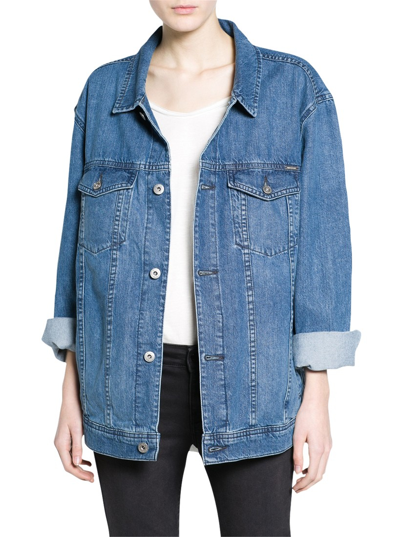 mango cropped denim jacket