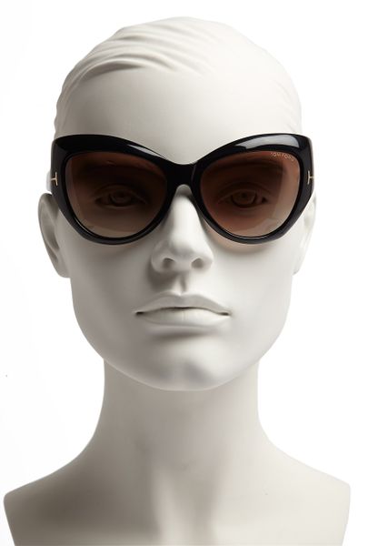 Tom Ford Black Bardot Cat Eye Acetate Sunglasses in Black | Lyst