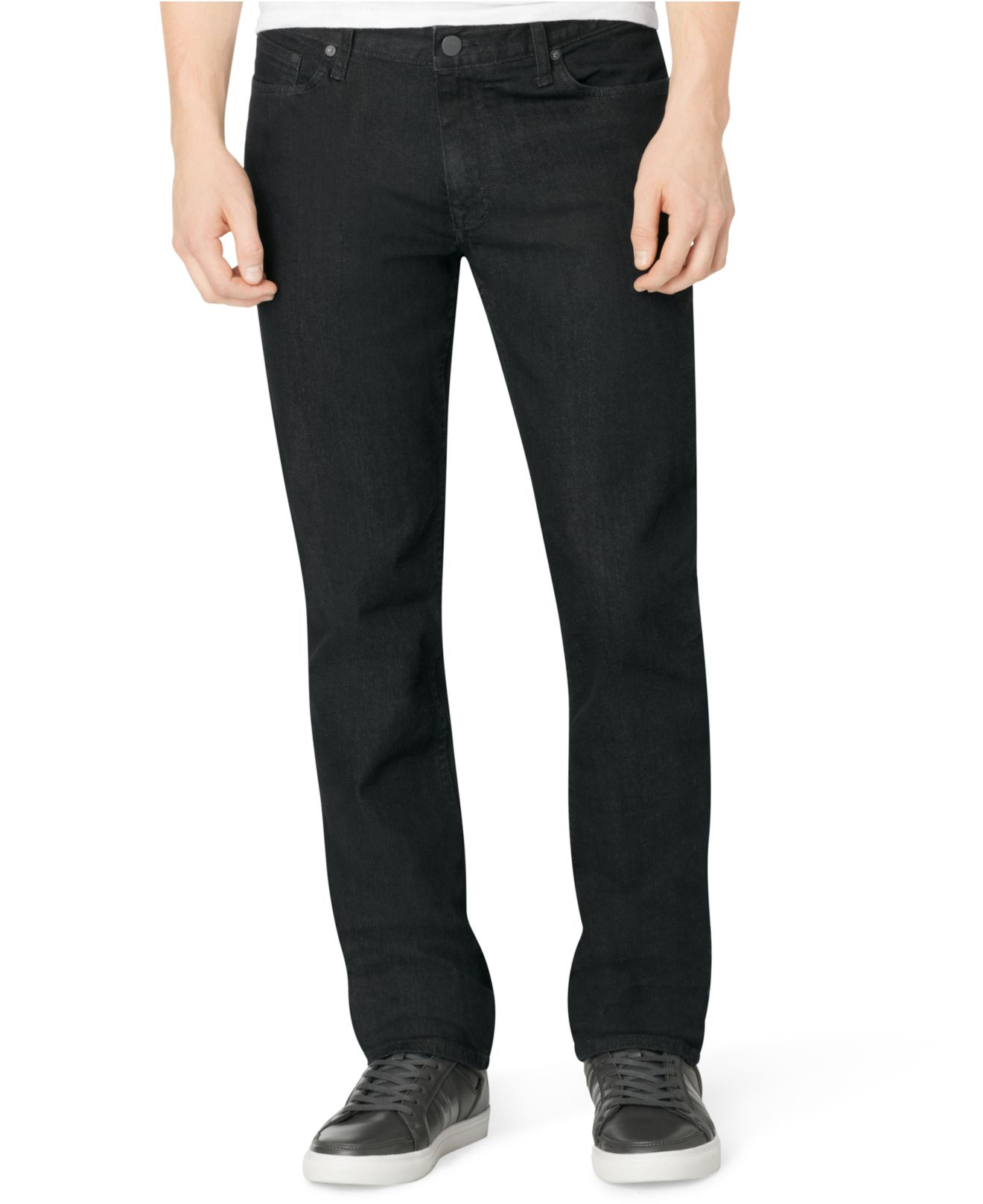 Calvin klein jeans Men's Slim-straight Fit Jeans in Black for Men ...