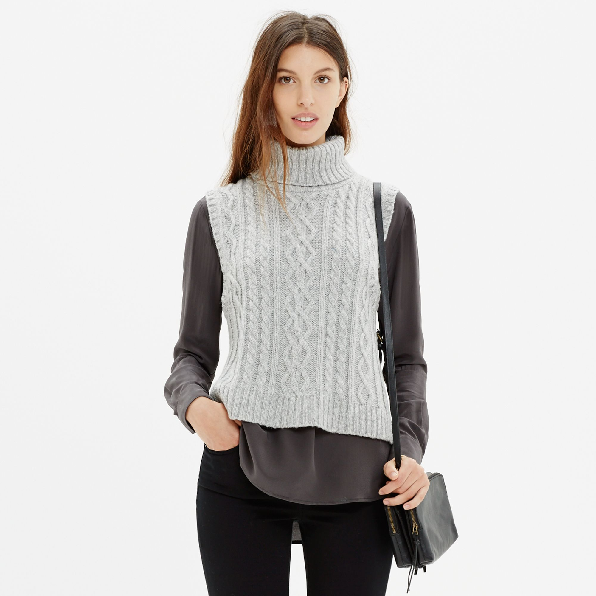 madewell hthr moonstone turtleneck sweater vest product 1 309721126 normal