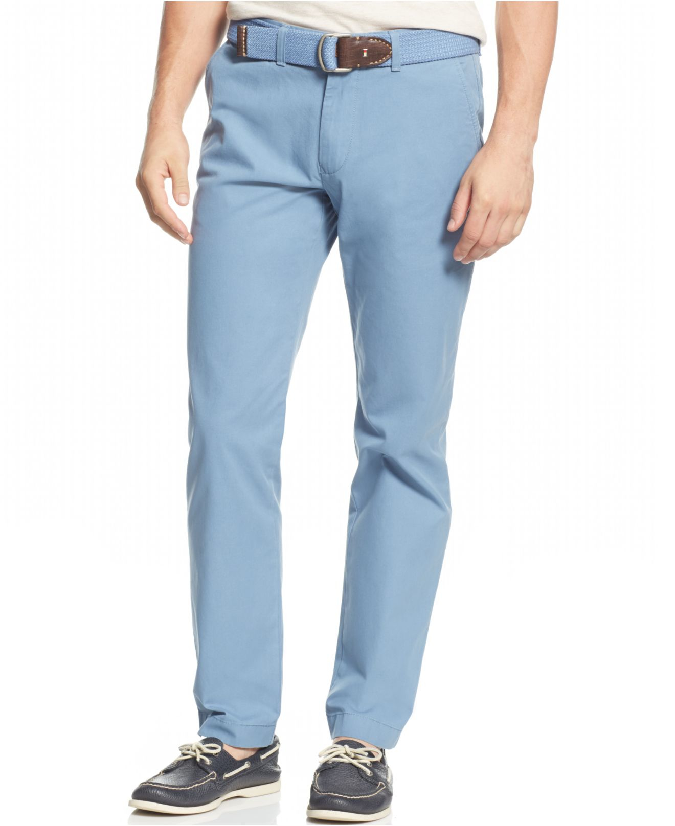 Lyst - Tommy Hilfiger Custom-fit Chino Pants in Blue for Men