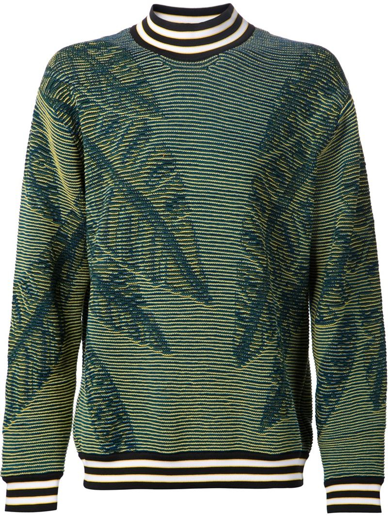 Lyst - Cerruti 1881 Leaf Print Sweatshirt in Green for Men