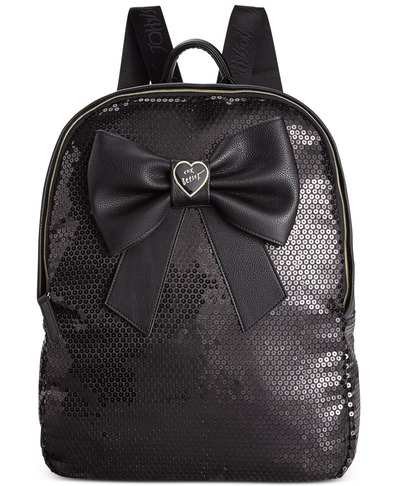 Betsey johnson Macy's Exclusive Sequin Bow Backpack in Black Lyst