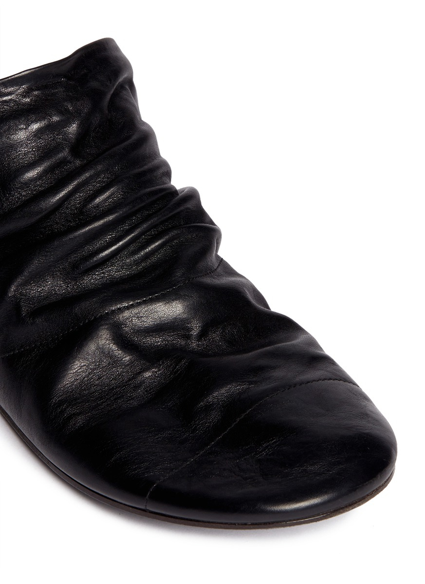 mens leather backless shoes