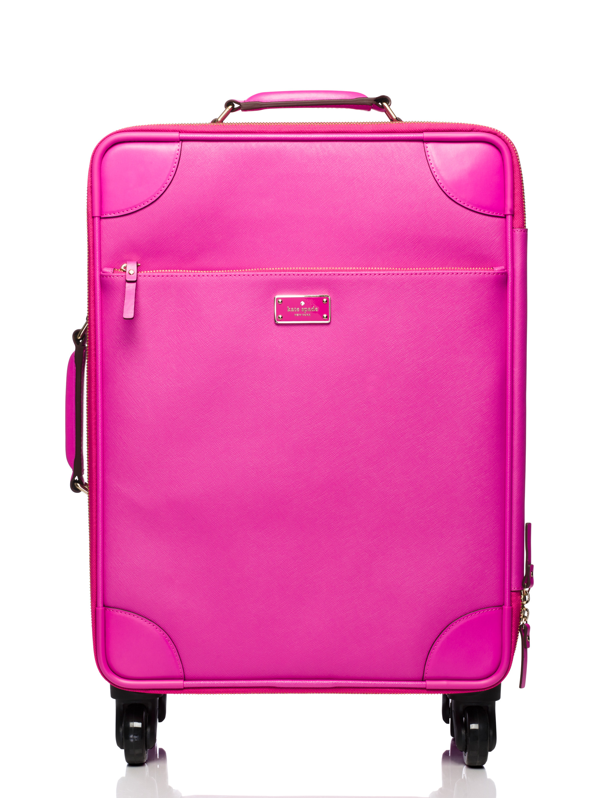 Lyst - Kate Spade New York Bon Voyage Leather International Carry On in Pink