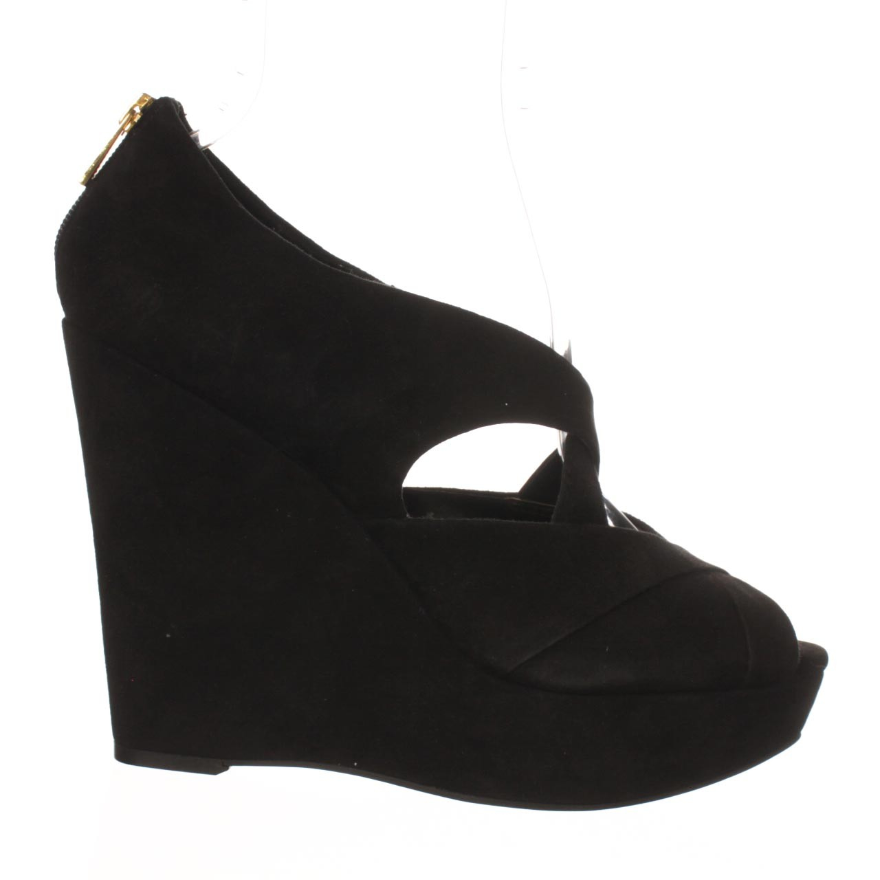 Jessica Simpson Meek Wedge Sandal in Black | Lyst