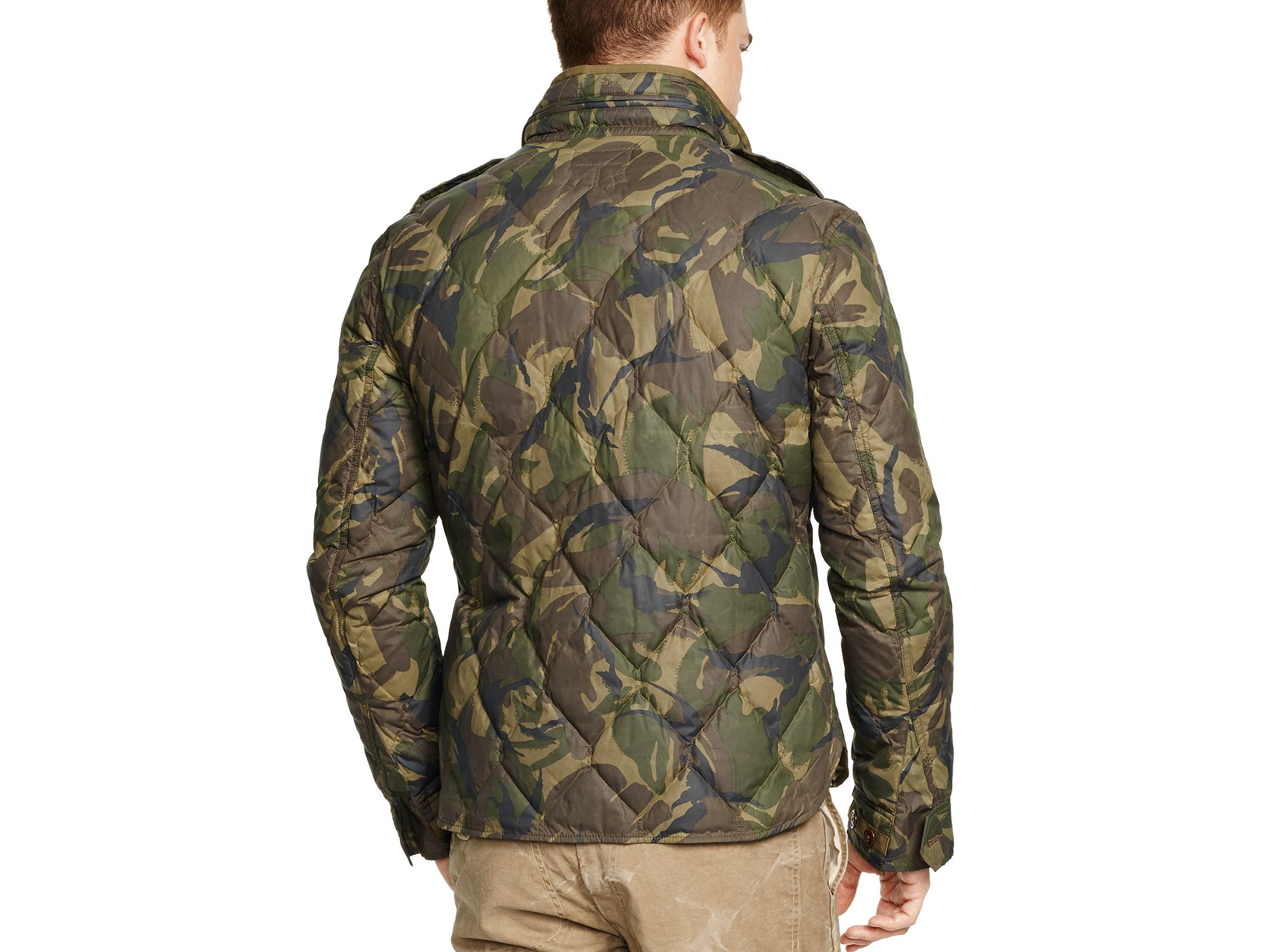 Lyst - Ralph Lauren Polo Quilted Camo Print Puffer Shirt Jacket In ...