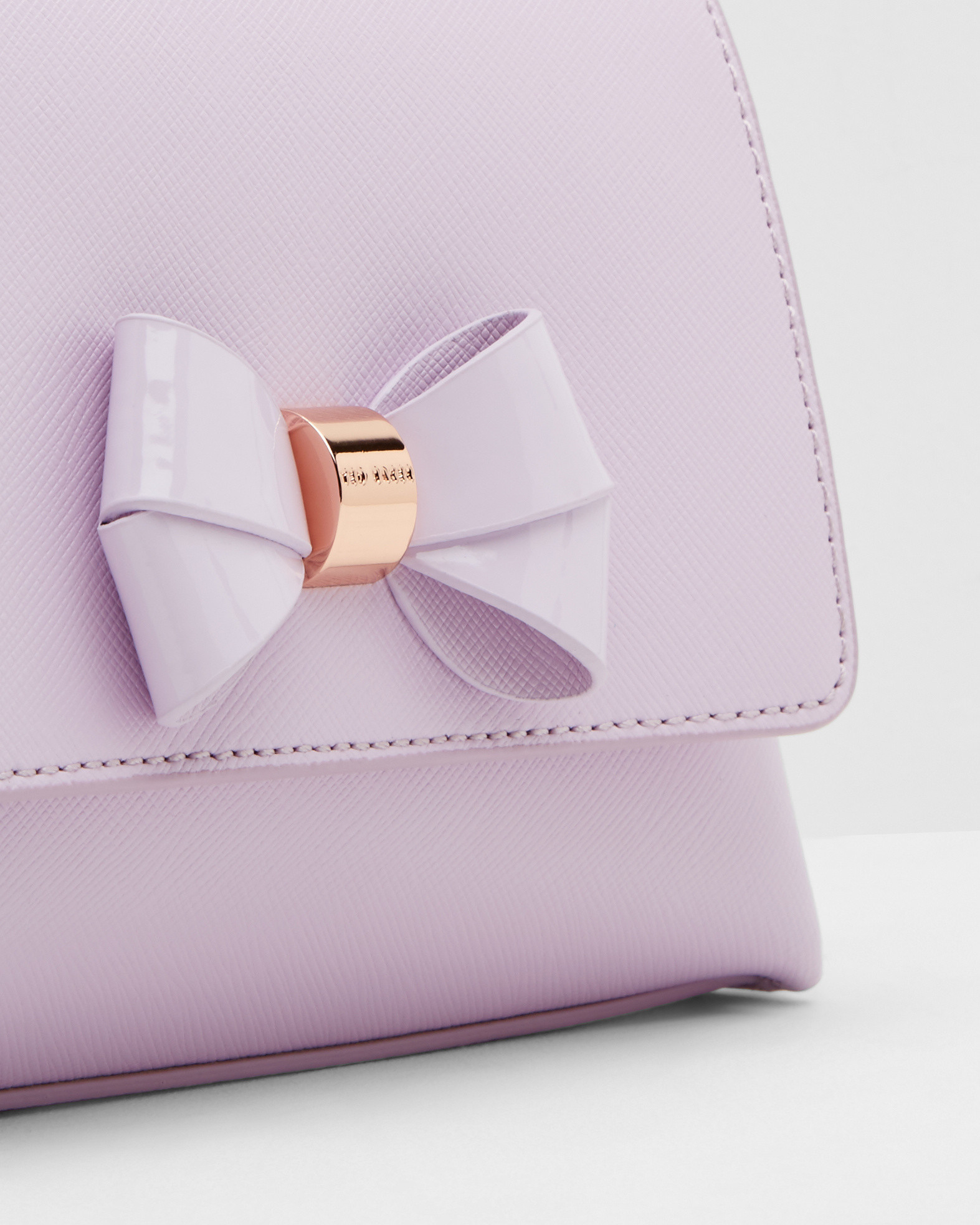 Lyst Ted Baker Bow Detail Leather Crossbody Bag in Purple