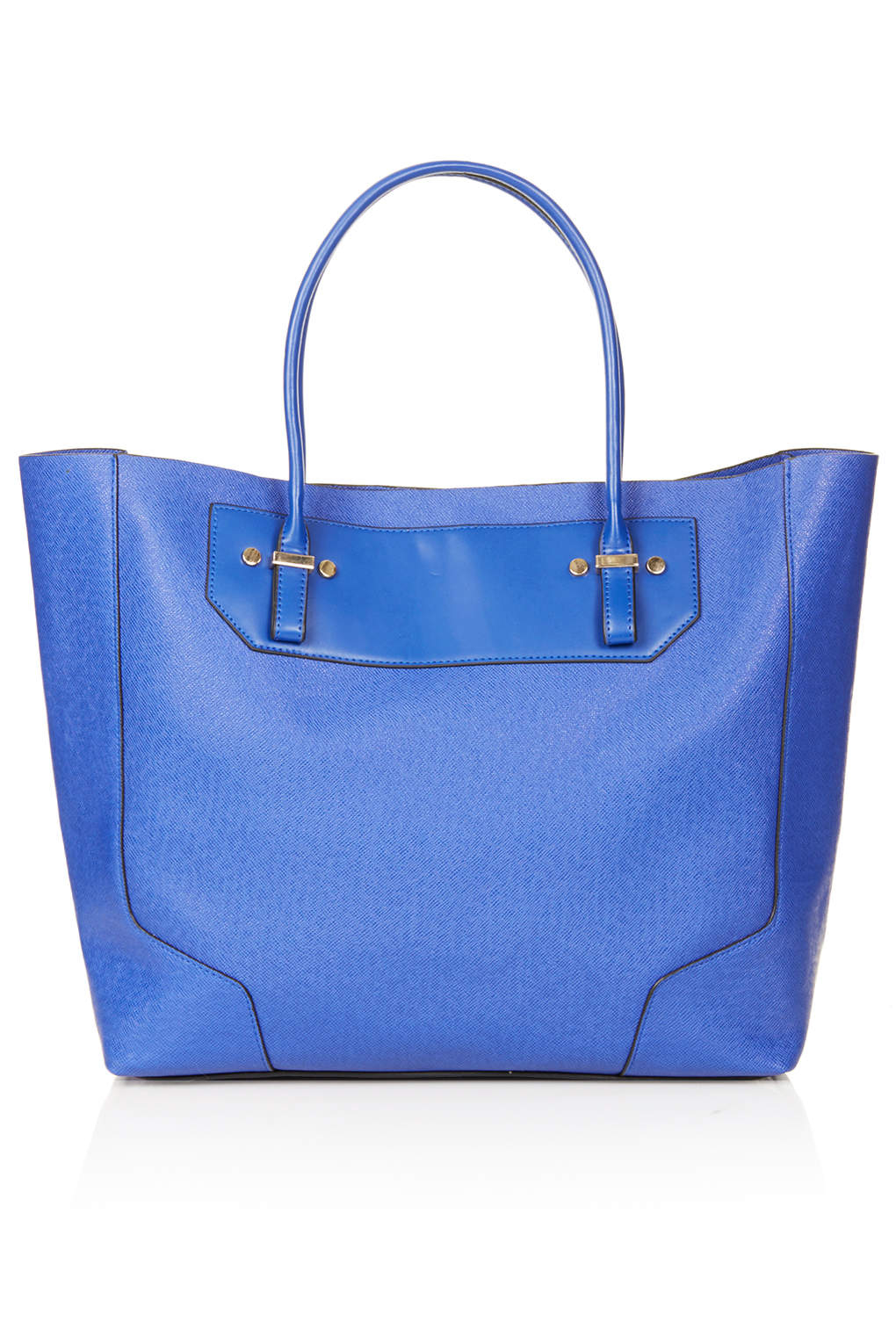 Topshop Saffiano Tote Bag in Blue | Lyst