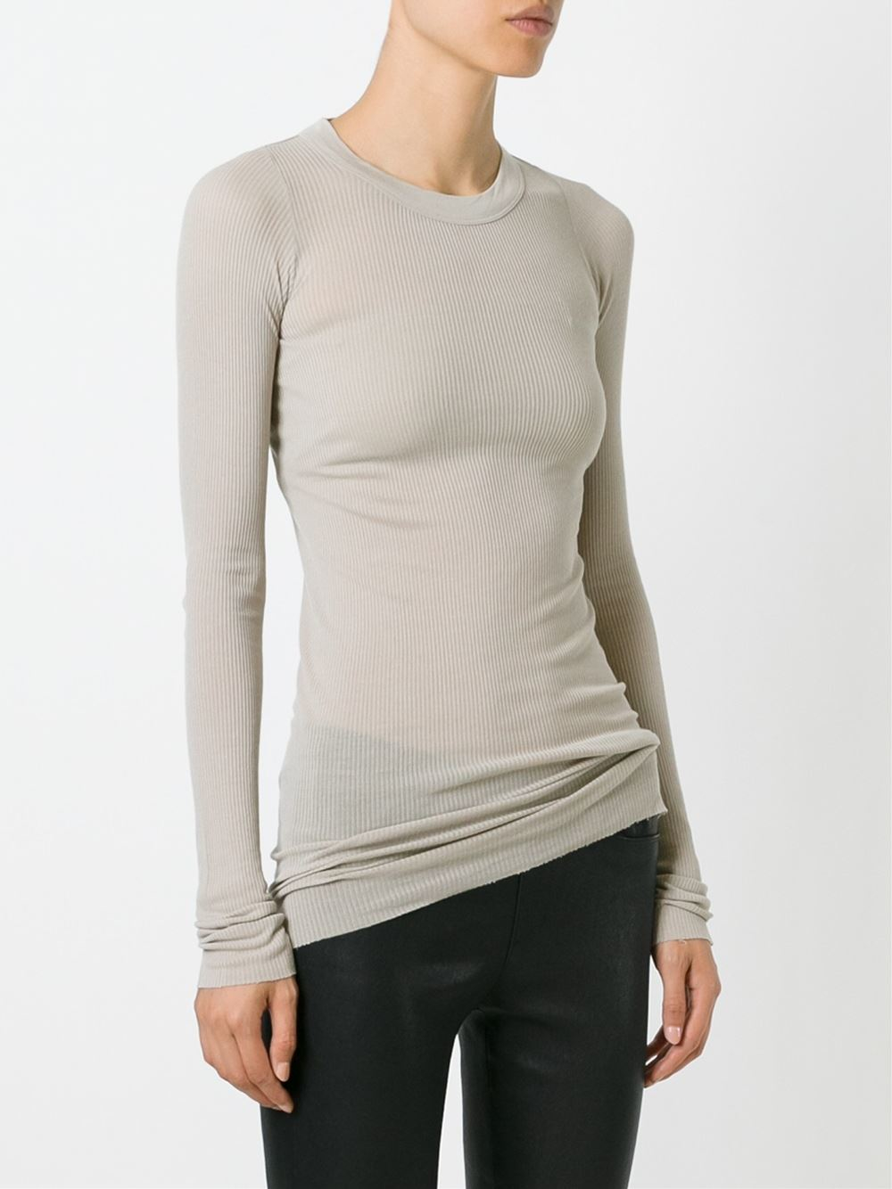 rick owens long t shirt