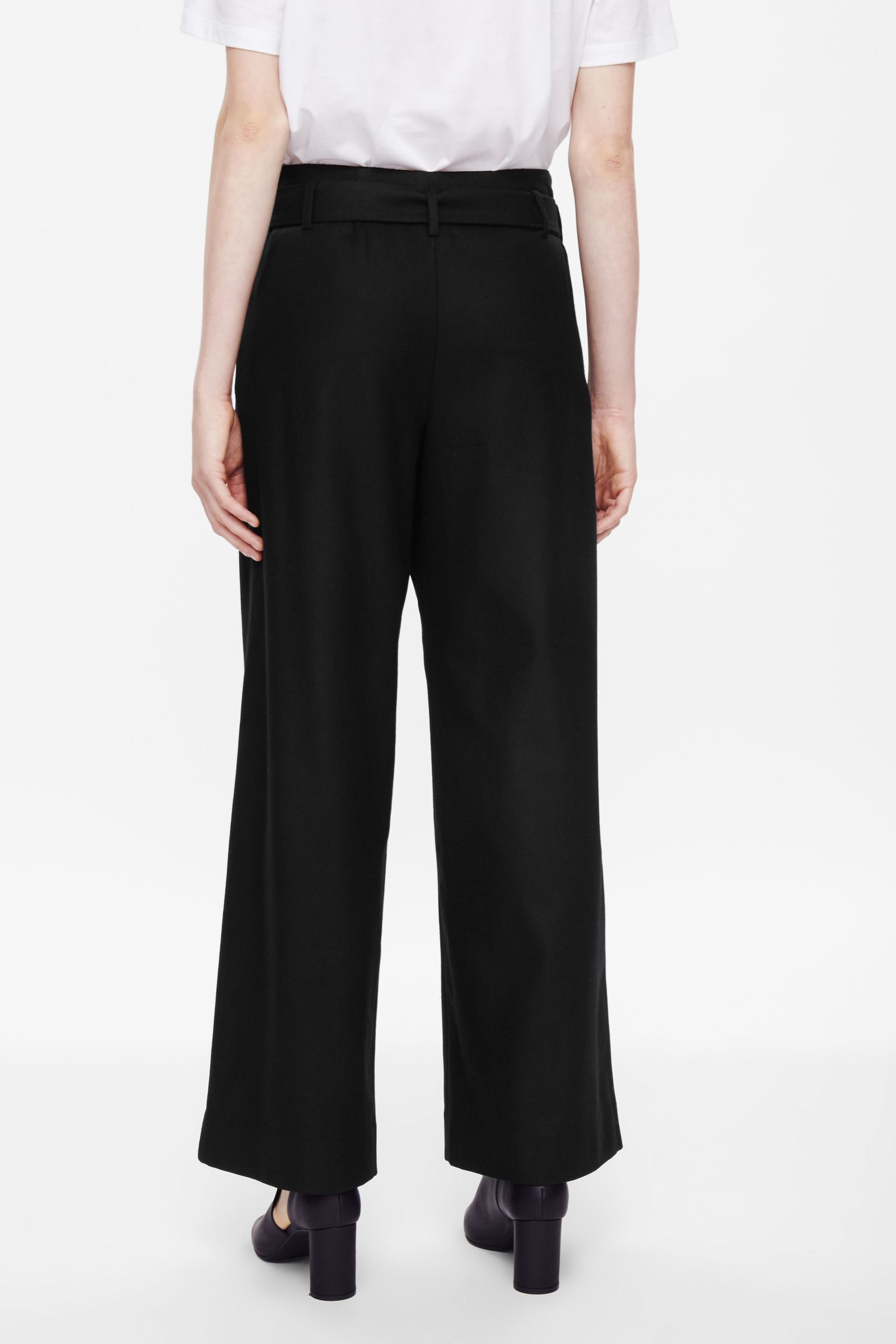 Cos Wool-cashmere Trousers in Black | Lyst