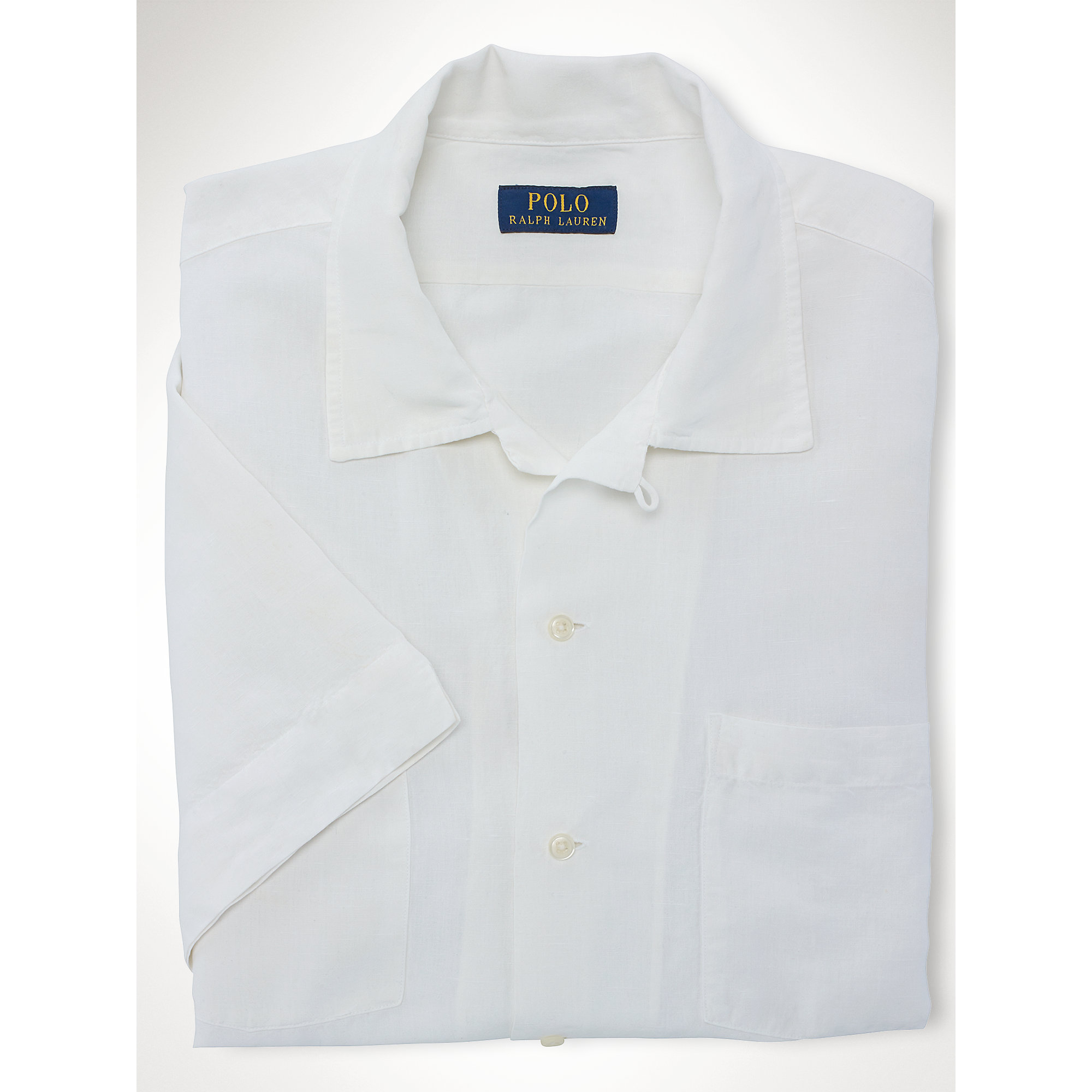 Lyst - Polo Ralph Lauren Linen-silk Short-sleeved Shirt in White for Men