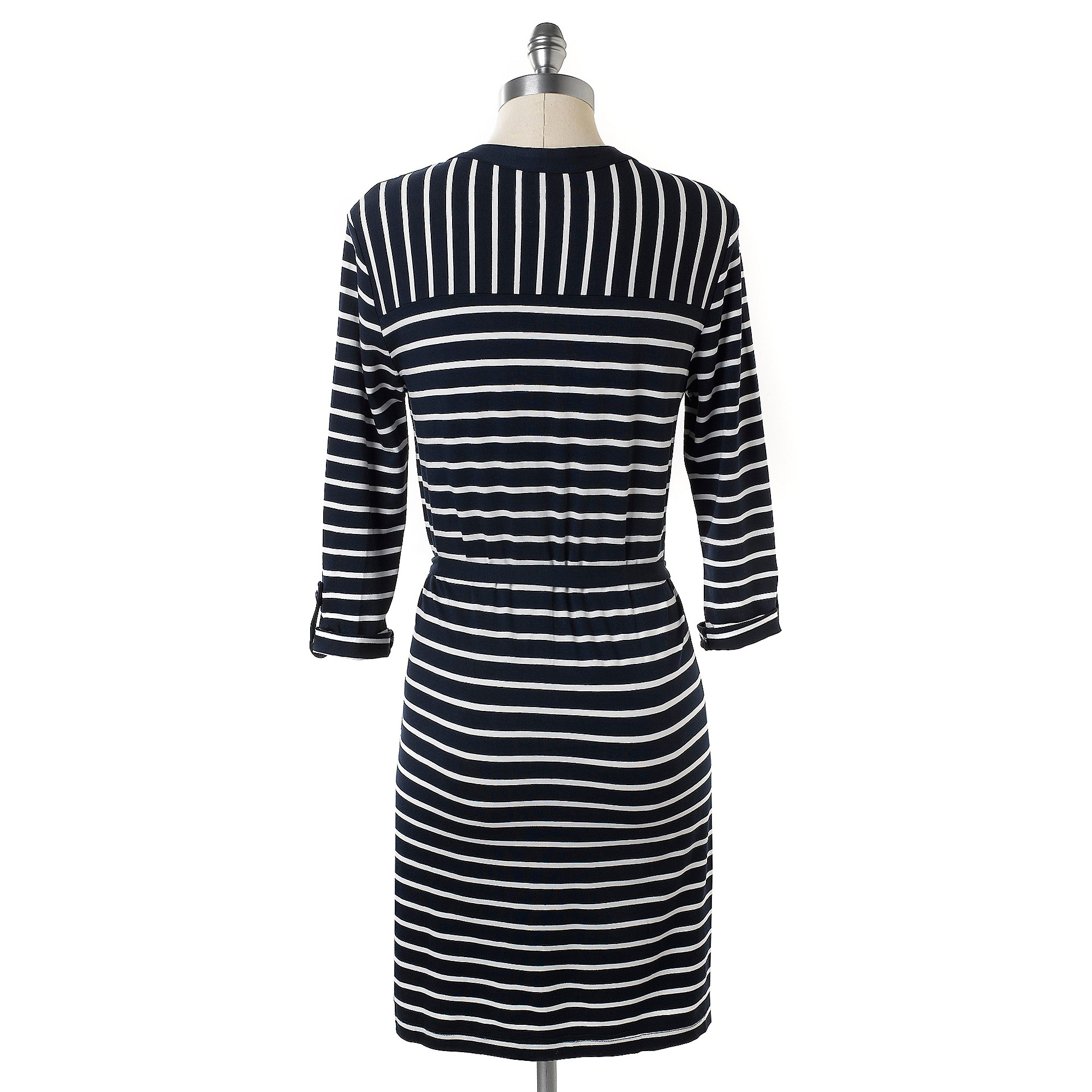 Tommy hilfiger Knit Stripe Shirt Dress in Blue (CORE NAVY/CLASSIC WHITE ...