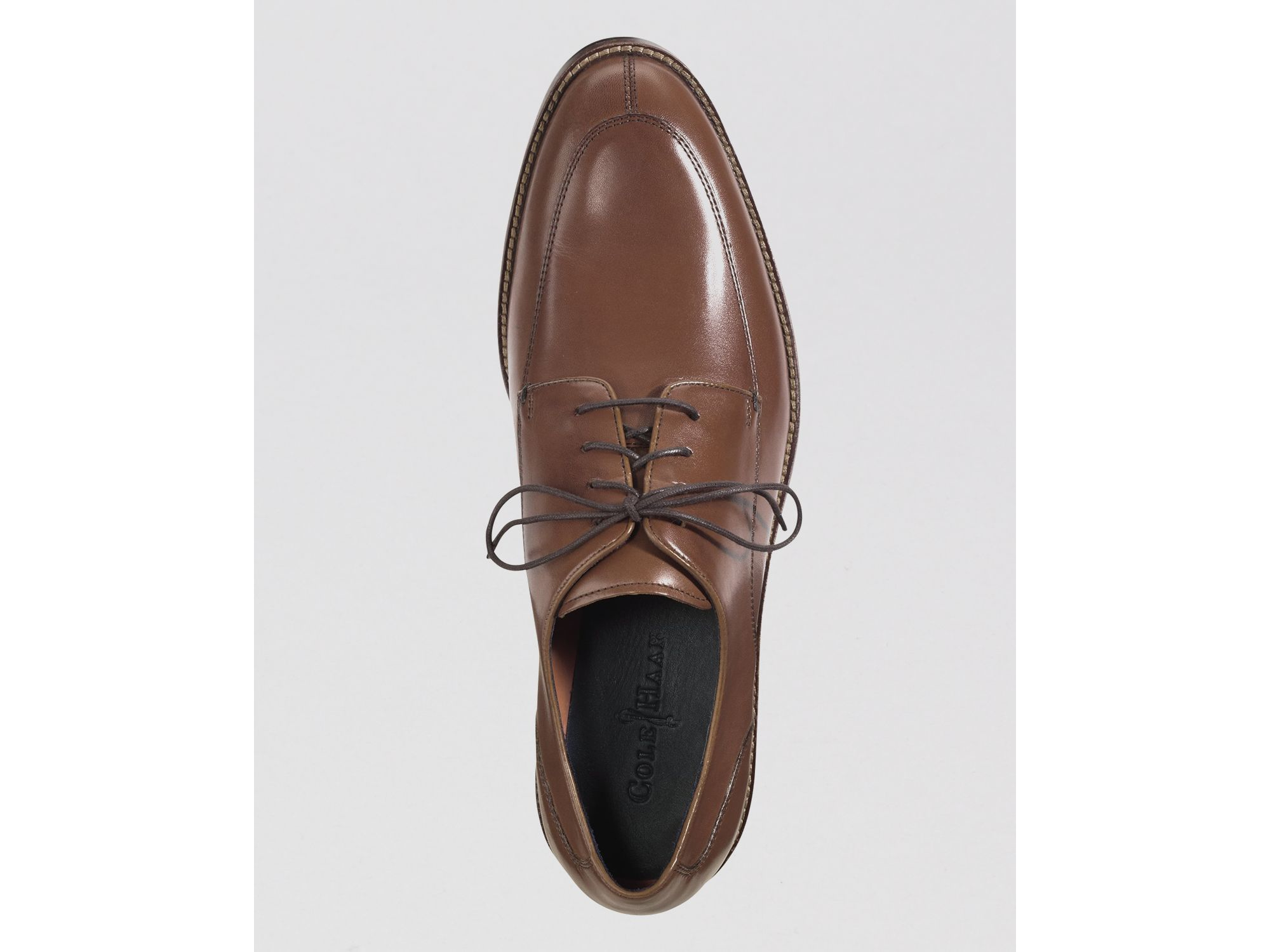 Cole haan Lenox Hill Leather Split Toe Oxfords in Brown for Men | Lyst