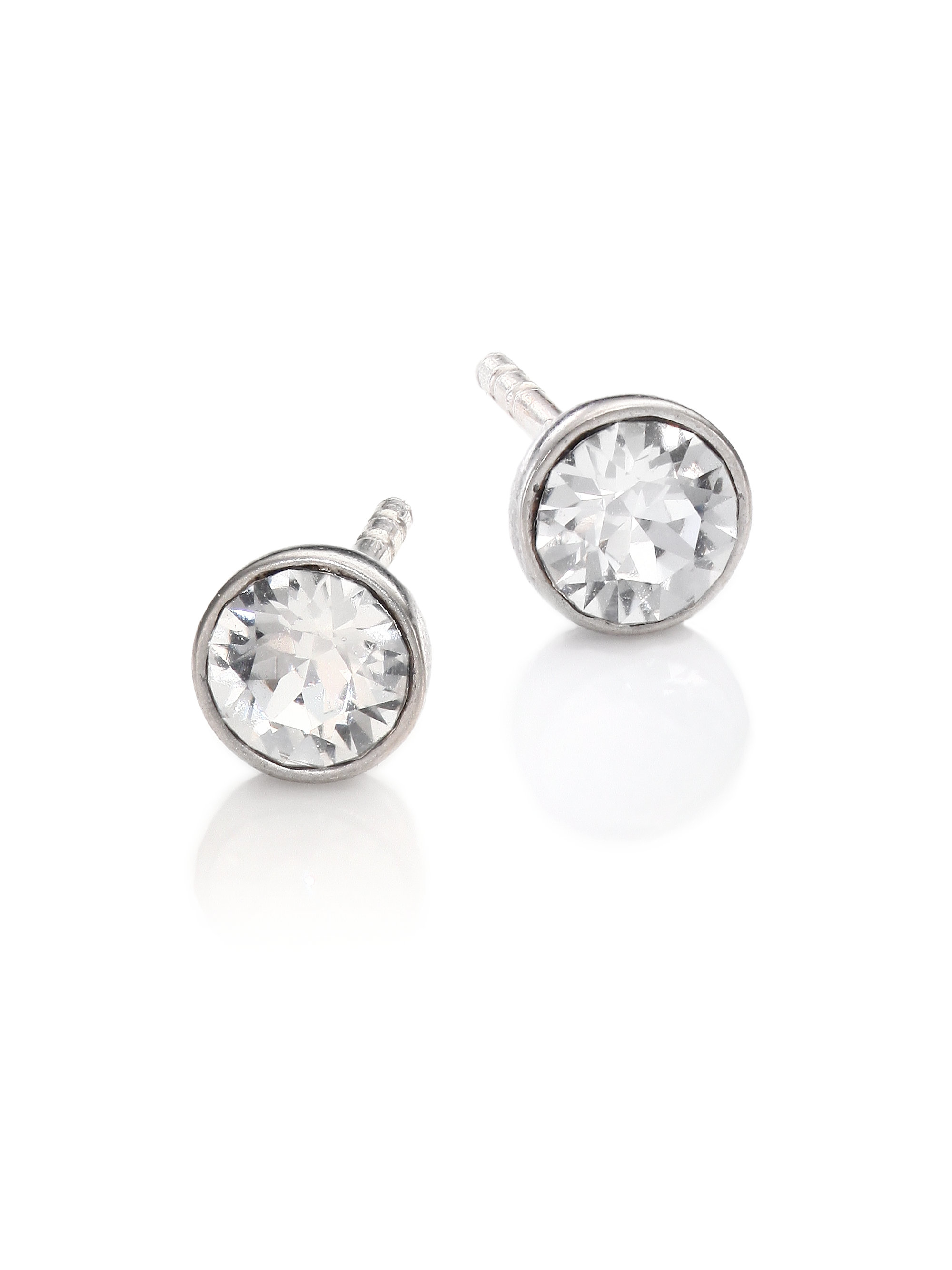Lyst Marc Jacobs Sparkle Crystal Stud Earrings In Metallic Gallery