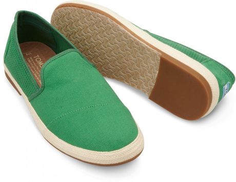 Toms Kelly Green Canvas Freetown Mens Sabados in Green for Men | Lyst