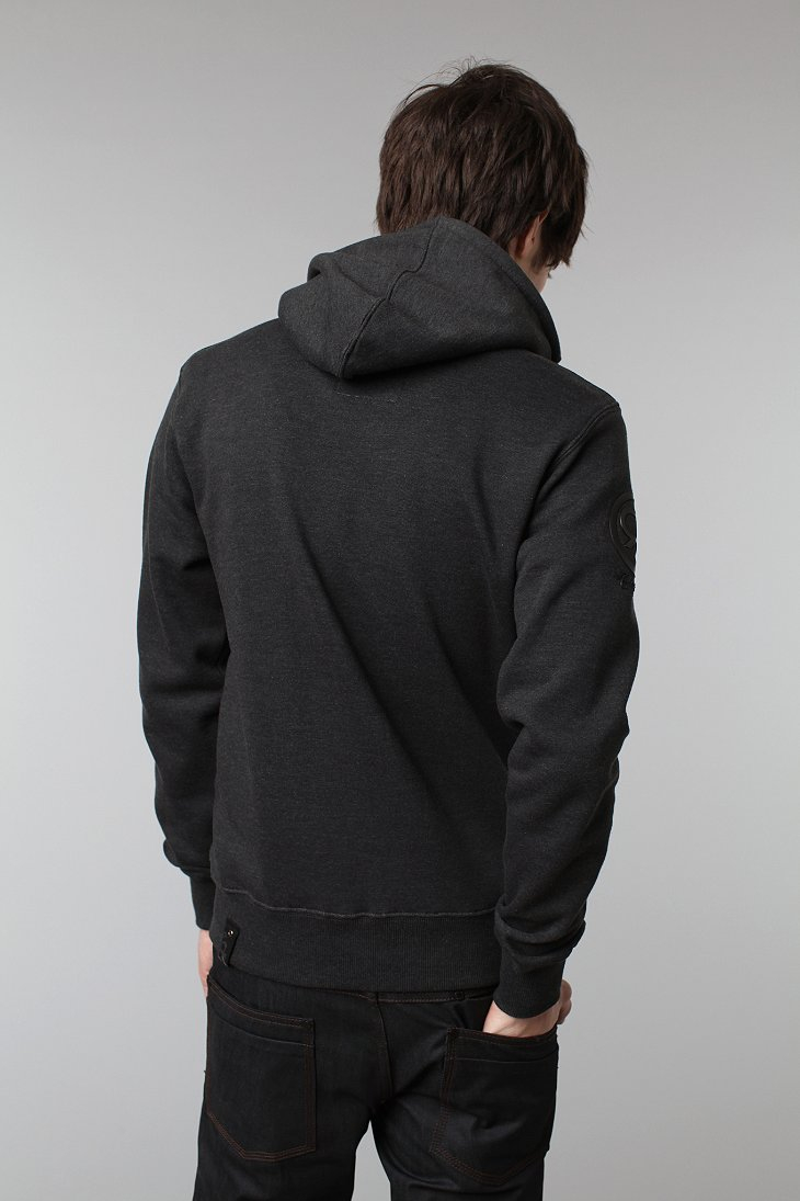 Lyst - Urban Outfitters Rp Gene Snap Neck Hoodie in Black for Men