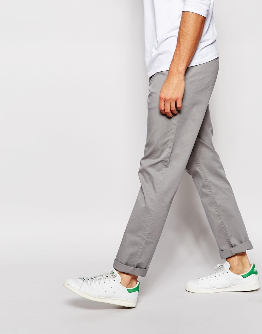 grey chinos men