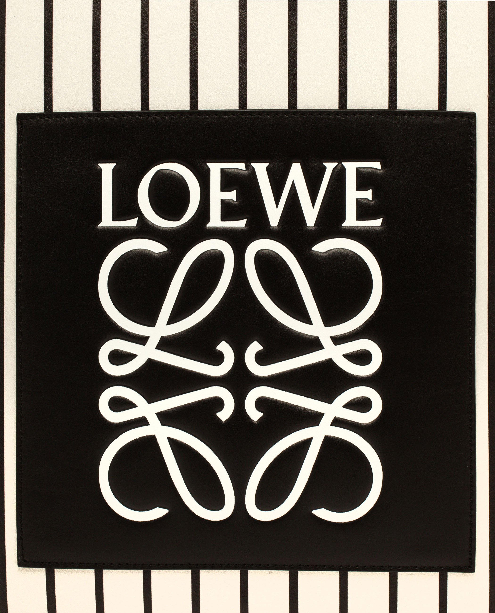 Lyst - Loewe Leather Logo Shopper in Black