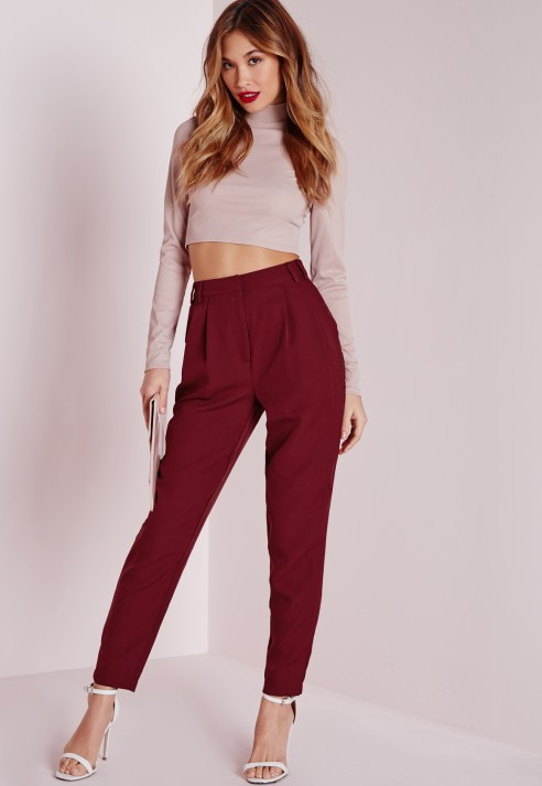 purple cigarette pants