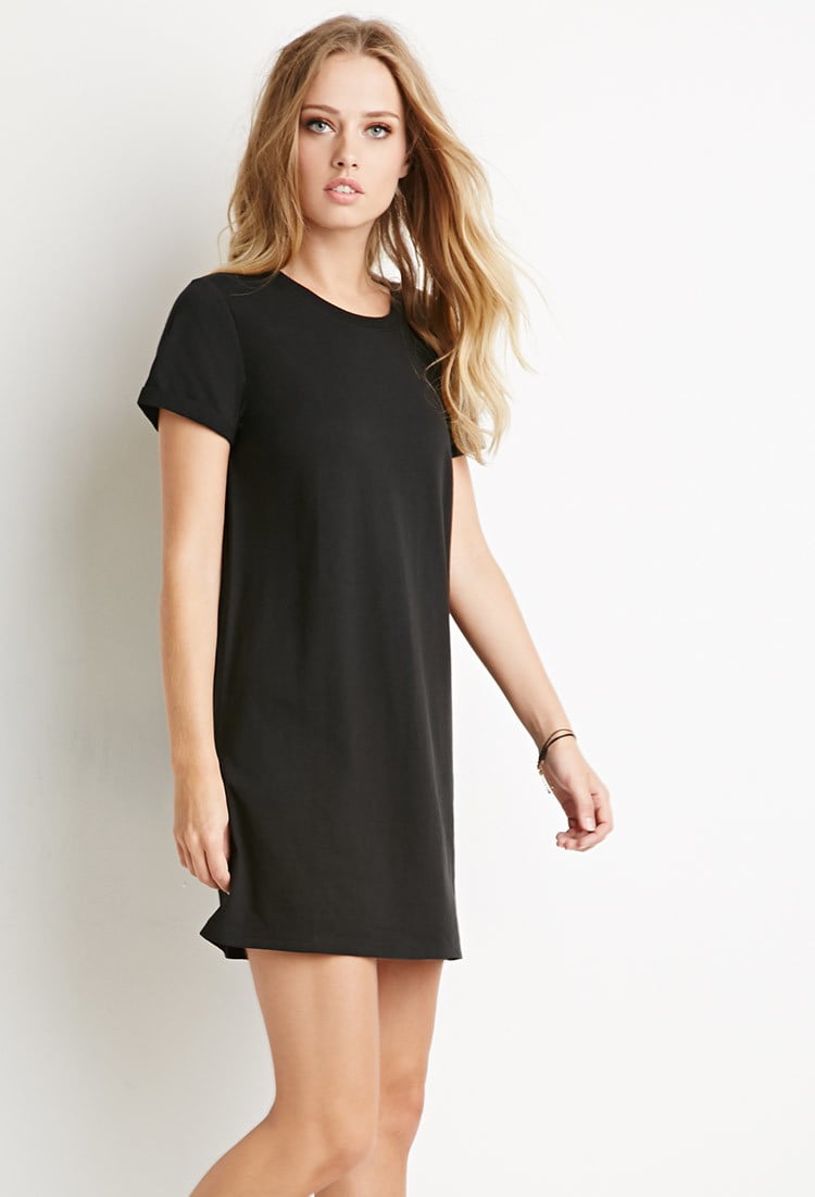 Lyst Forever 21 Cotton Tshirt Dress in Black