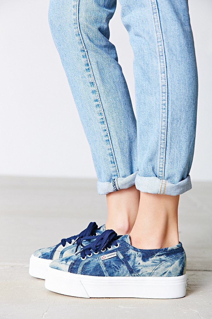 Superga 2790 Denim Platform Sneaker In Blue Lyst