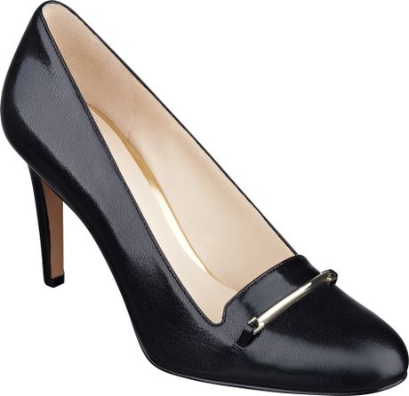 Nine West Hiatus Round Toe Pumps in Black (BLACK LEATHER) | Lyst