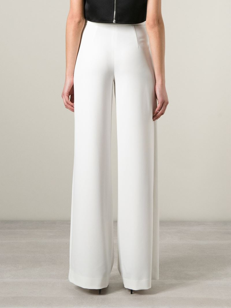 all white high waisted pants