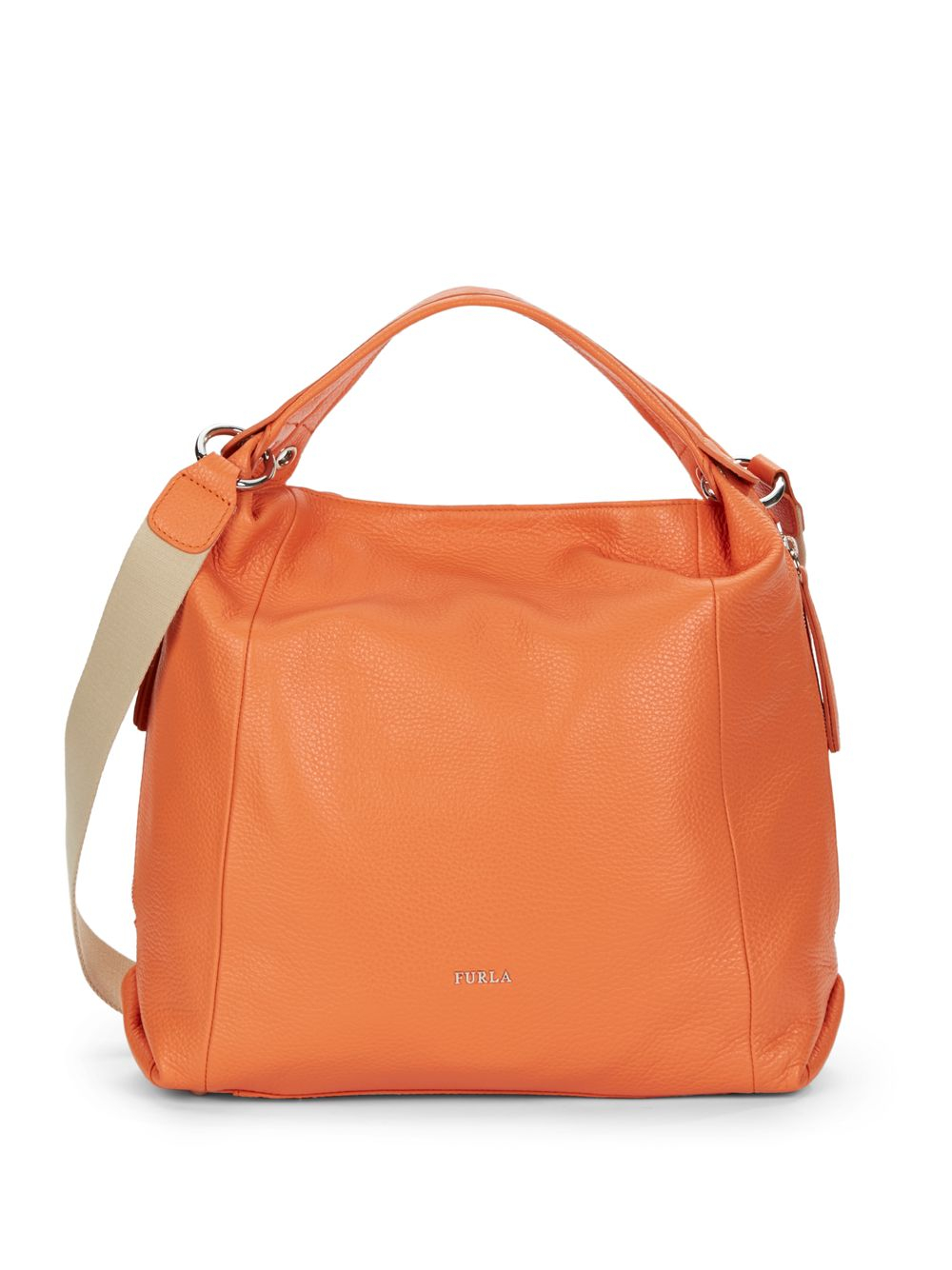 Furla Leather Hobo Bag in Orange Lyst