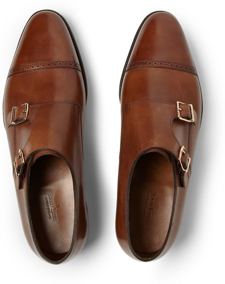 John Lobb Phillip Ii Leather Monk-Strap Shoes in Brown for Men | Lyst