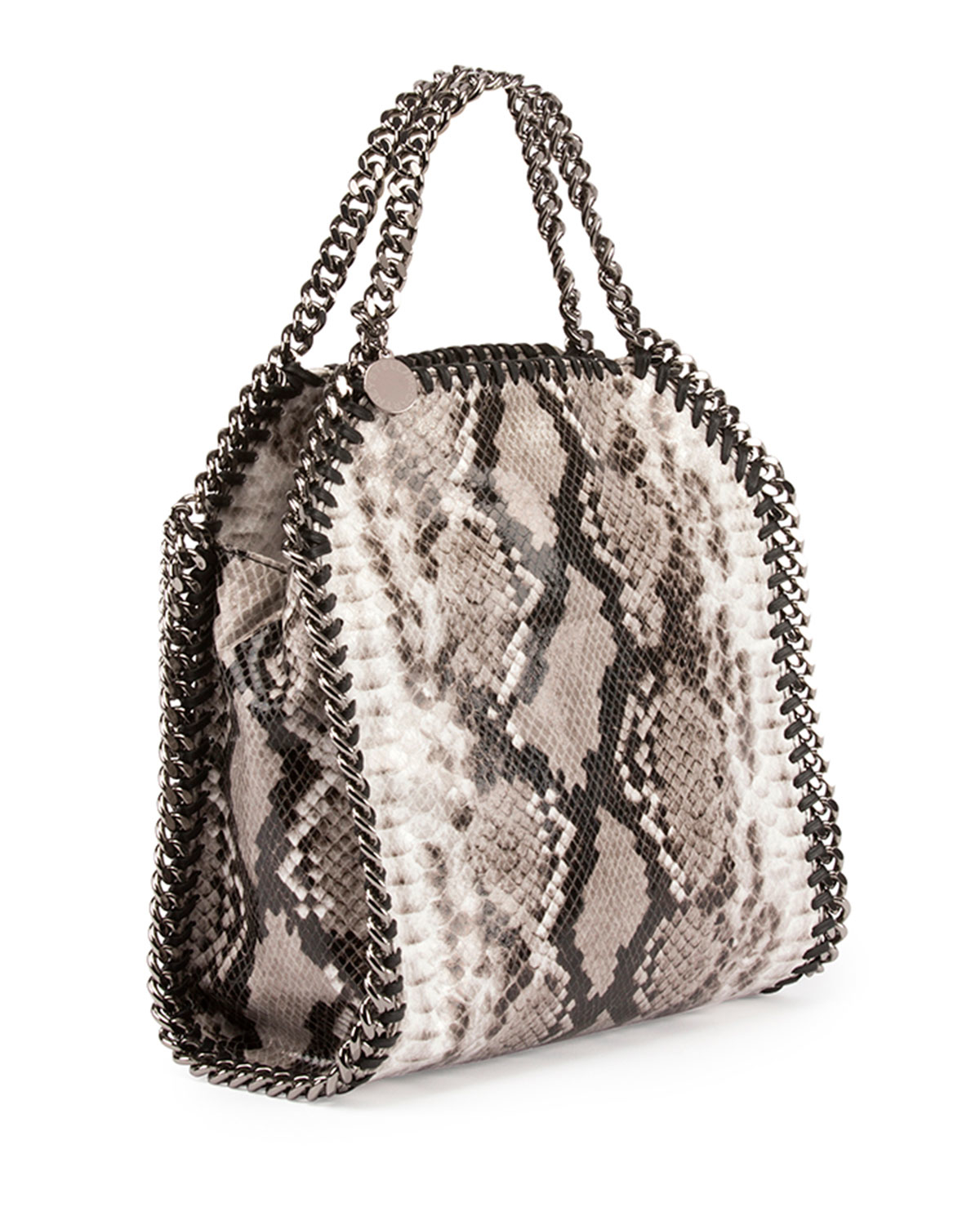 Lyst Stella Mccartney Falabella Mini Snake Print Shoulder Bag In Gray Gallery