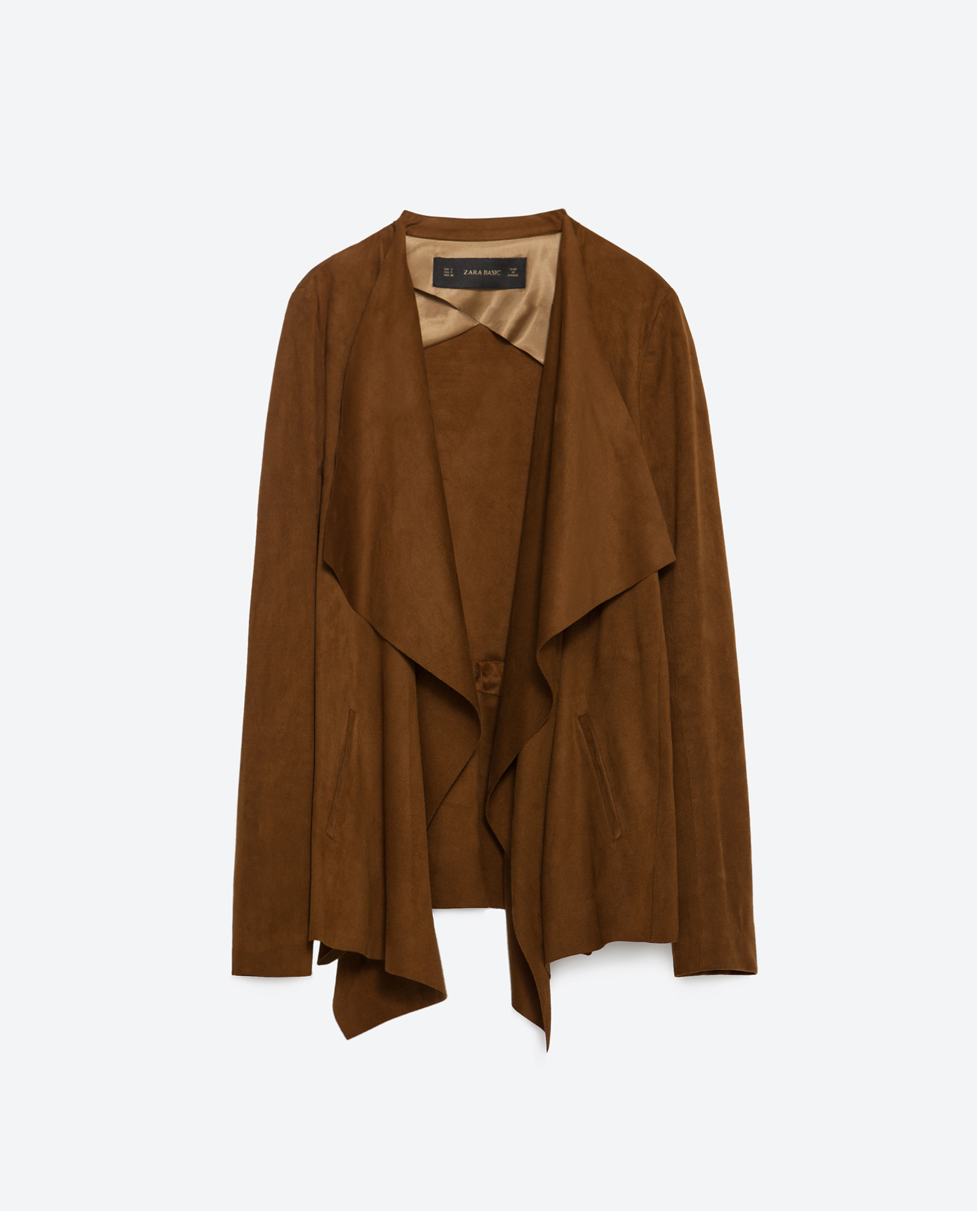 Zara Loose Fit Blazer in Brown | Lyst