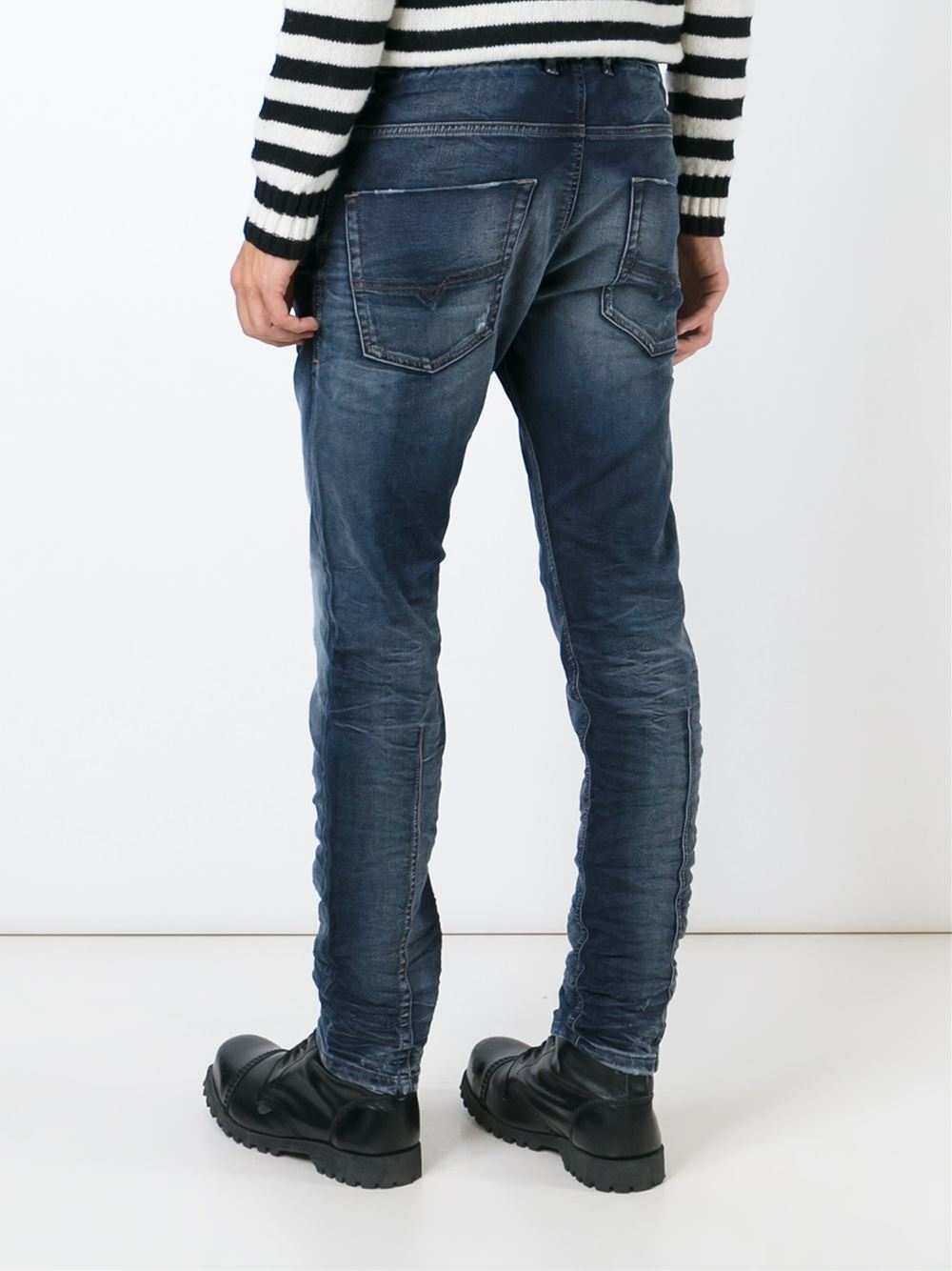 Lyst Diesel 'krooley' Drawstring Jeans in Blue for Men