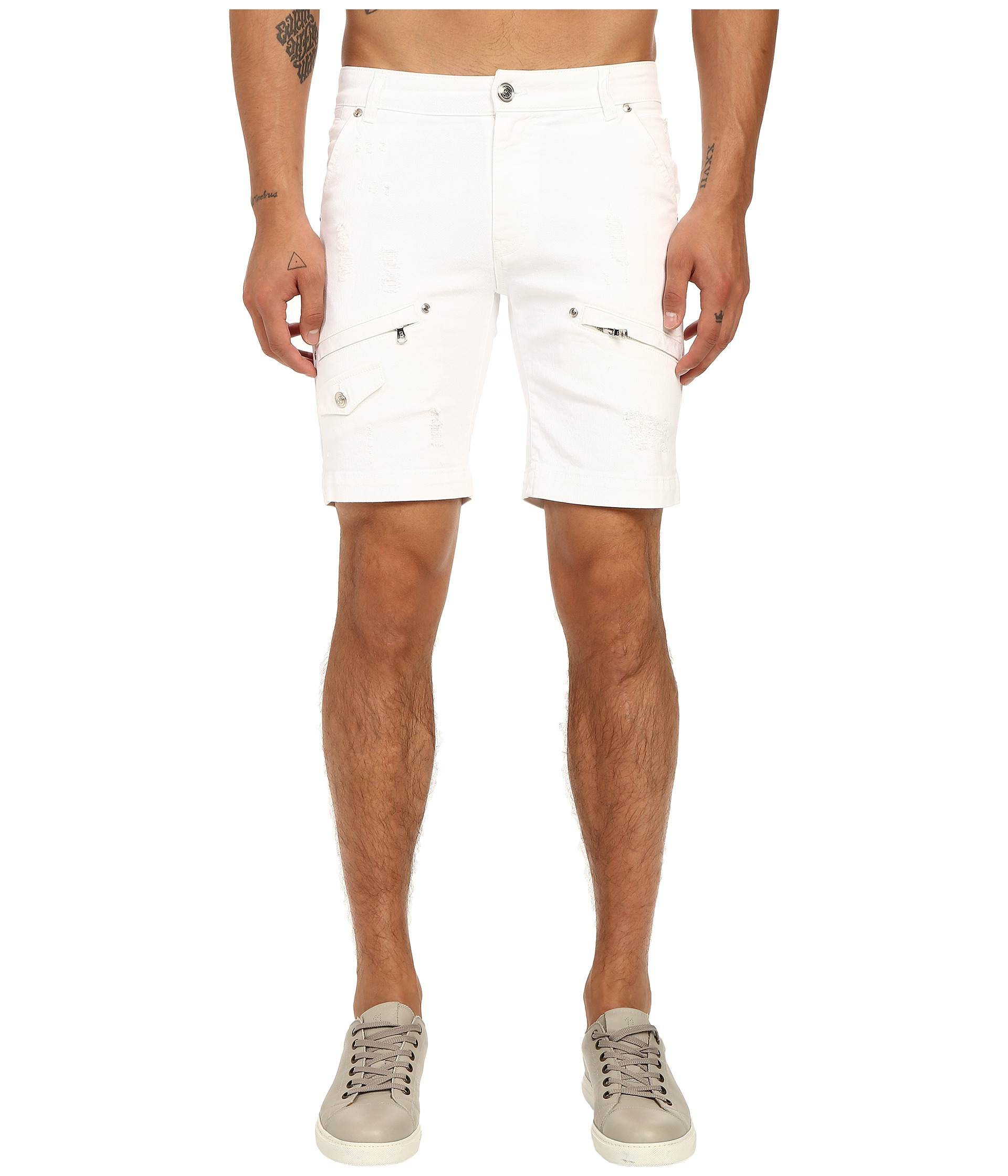 Balmain Classic Shorts in White for Men Lyst