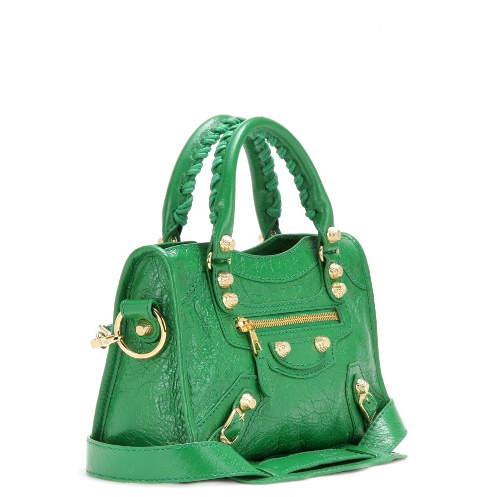 Lyst - Balenciaga Giant 12 Mini City Leather Tote in Green