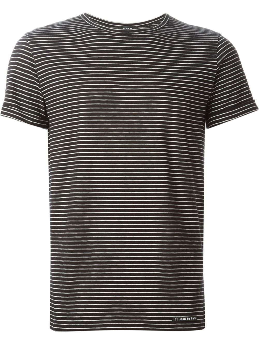 Lyst - A.P.C. Striped T-Shirt in Black for Men