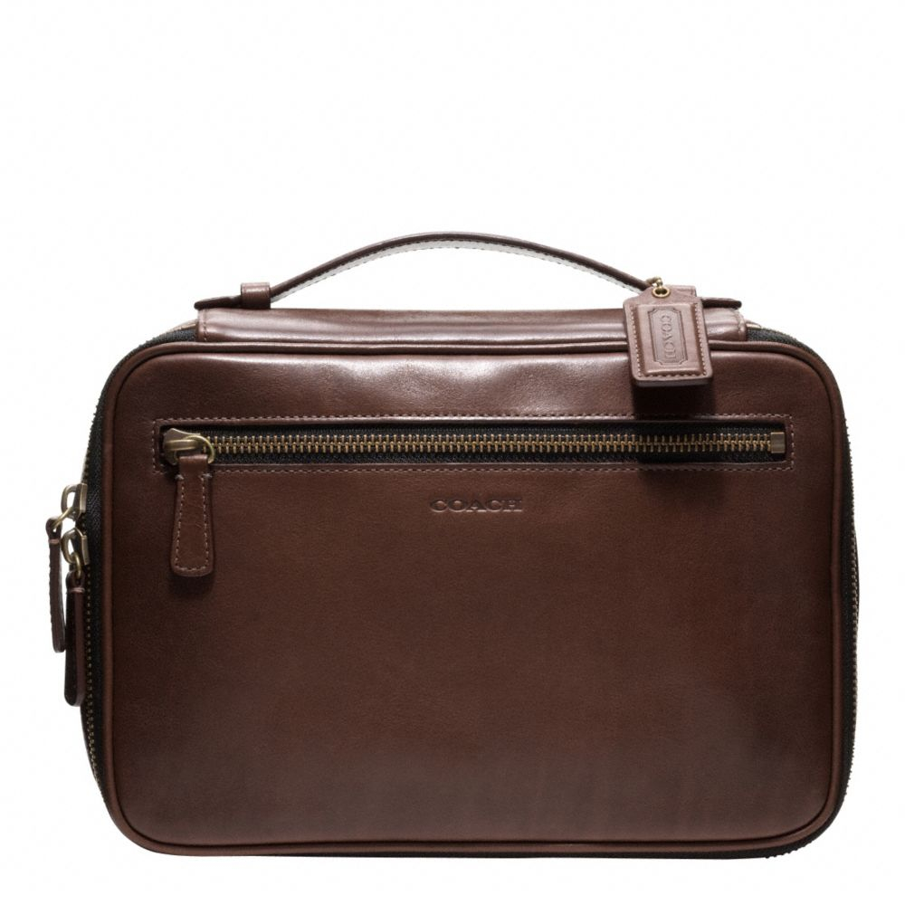 Lyst - Coach Bleecker Leather Travel Kit in Brown for Men