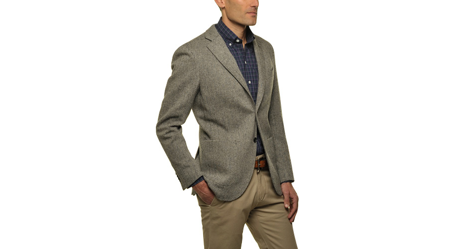 Ledbury The Grey Herringbone Sport Coat Slim Fit in Gray for Men (grey ...