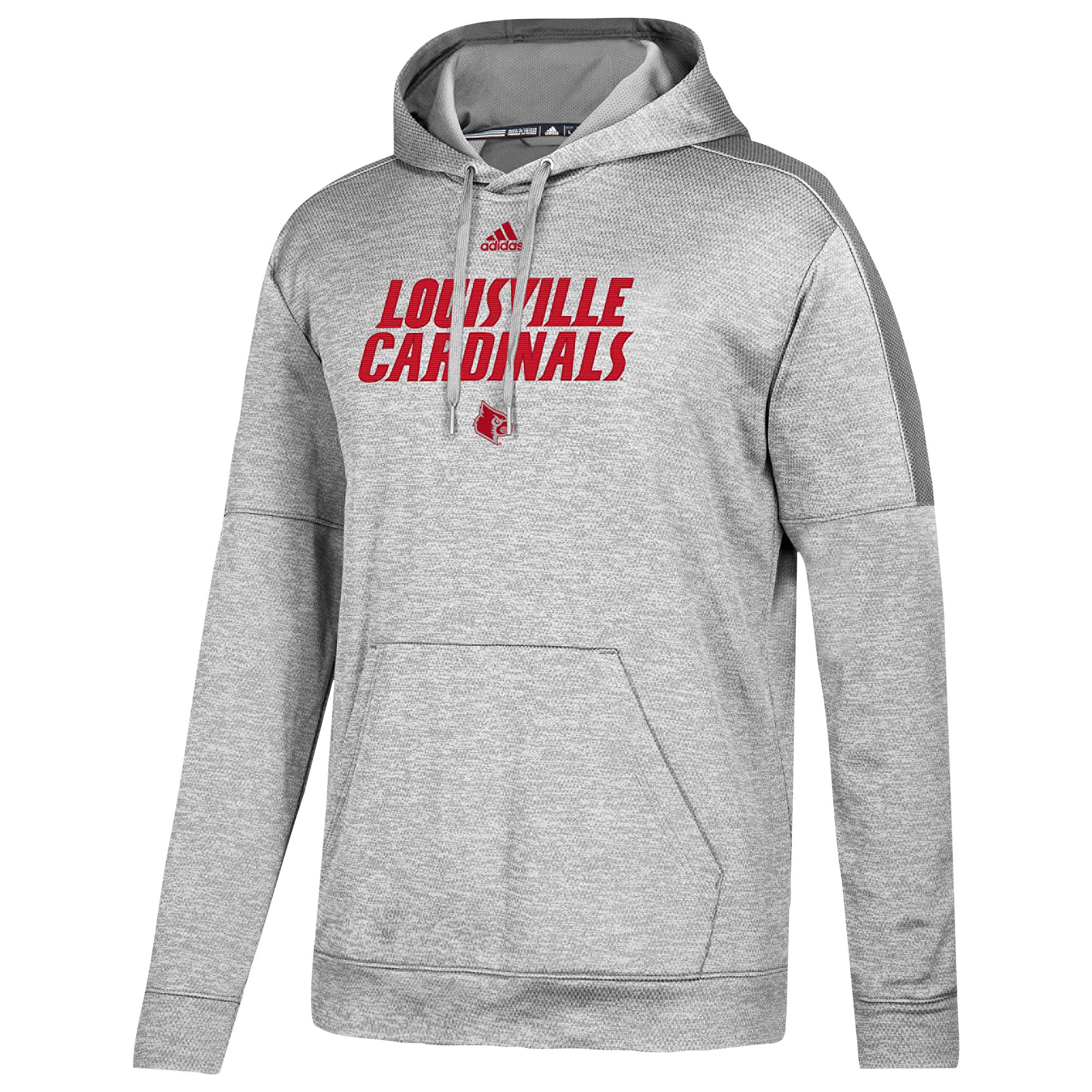 adidas Louisville Cardinals College Team Issue Fleece Po Hoodie in Gray ...